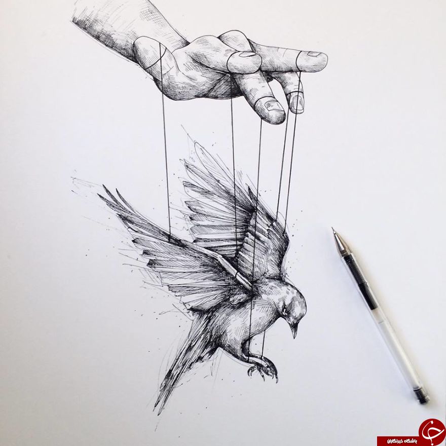 نقاشی هایی که شما را به دنیال خیال می برد+تصاویر