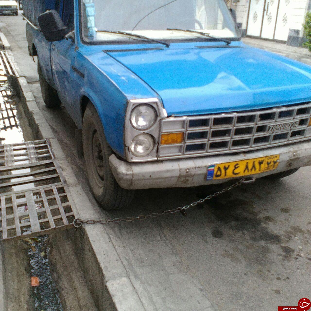 قفل عجیب نیسان به پل + عکس