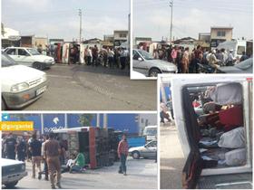 سانحه برای مینی بوس حامل دانشجویان گلستاني