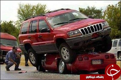 حیرت آورترین وتعجب برانگیرترین تصادفات جهان+تصاویر