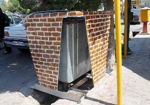 نصب استیکر و رنگ آمیزی  کاور سطل های زباله در سمنان