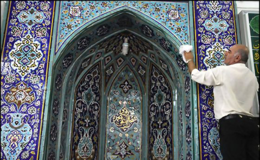 غبارروبی ۱۵۰مسجد در استقبال از ماه مبارک رمضان