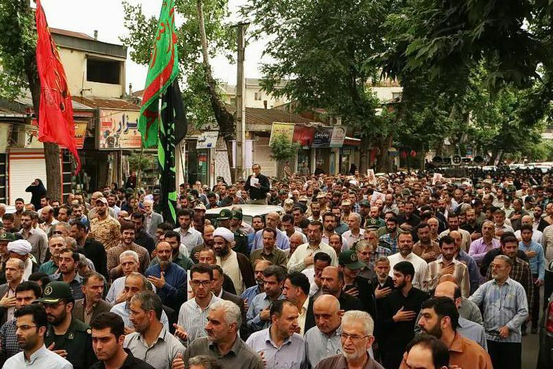 تشییع پیکر شهید مدافع حرم در رشت