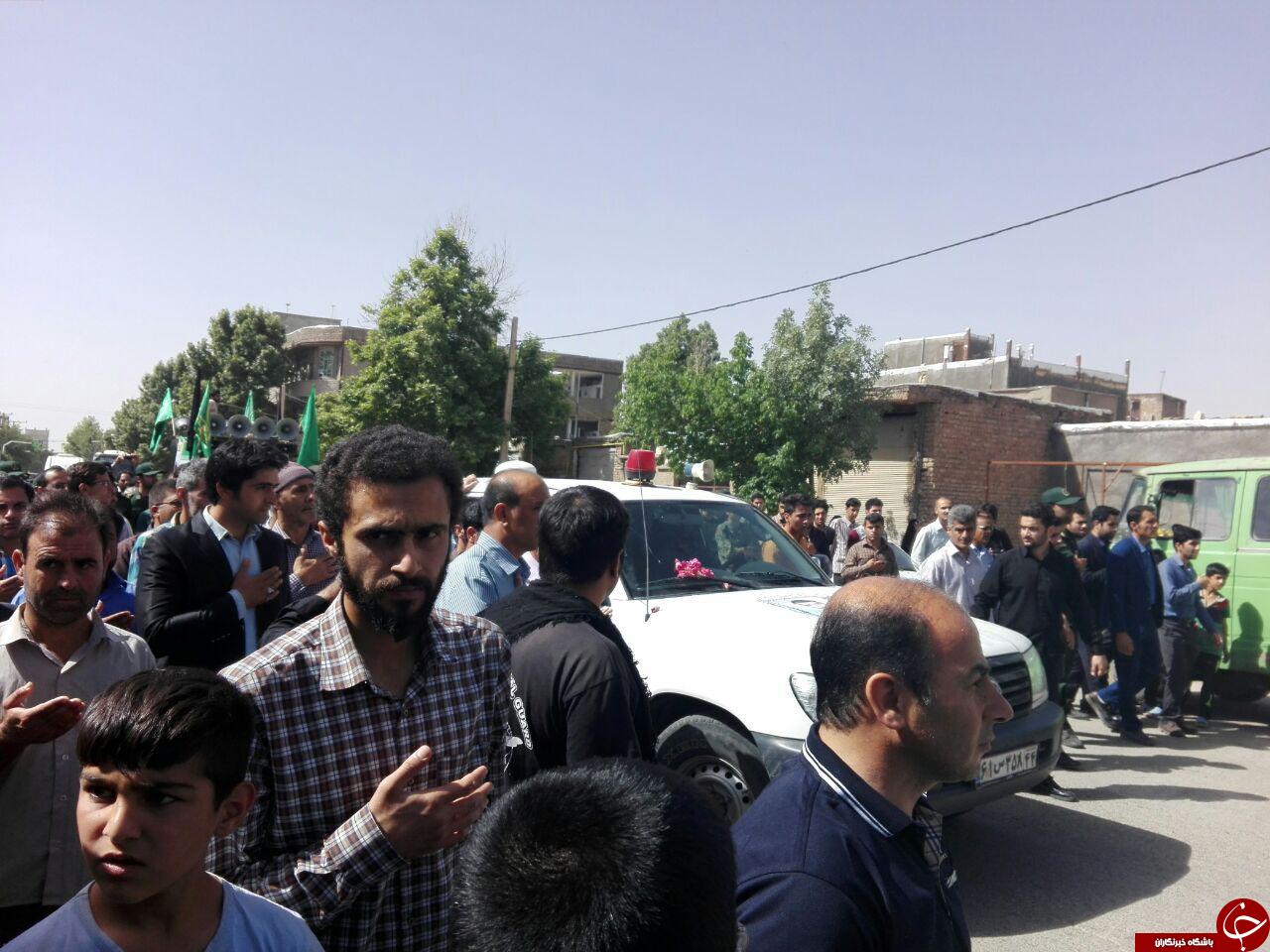 مراسم تشیع پیکر شهید مدافع حرم در کوهدشت + تصاویر