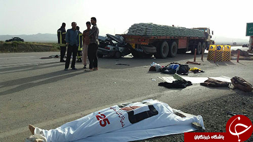 کشته و زخمی شدن 5 نفر در حادثه رانندگی در سبزوار + تصویر