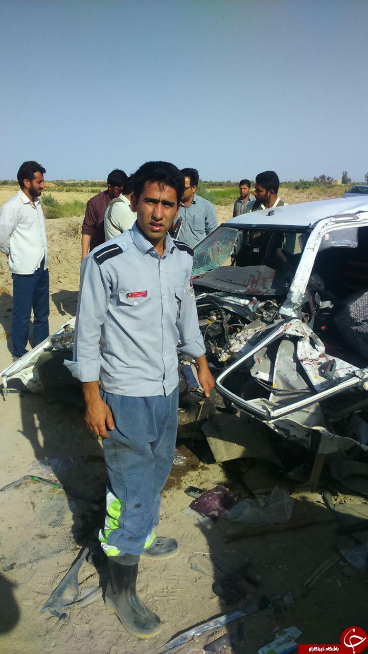 تصادف وحشتناک در جاده زابل + تصاویر