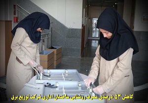 کاهش 53 درصدی مصرف روشنایی ساختمان اداری شرکت توزیع برق