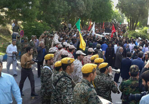 وداع باشکوه با شهید مدافع حرم در خرم آباد + تصاویر