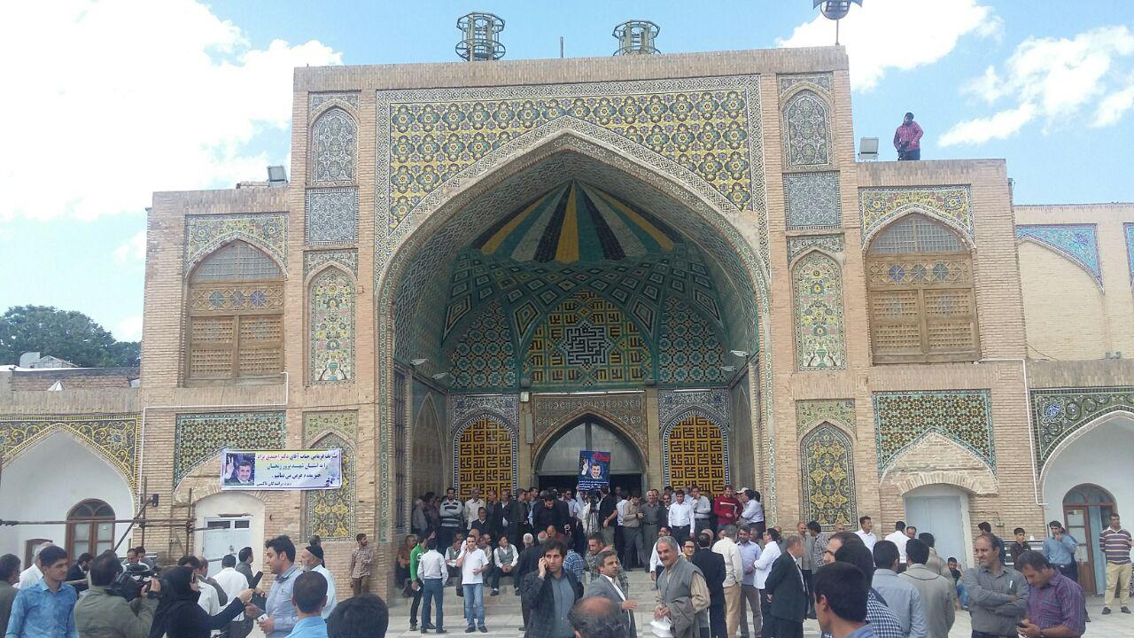 حضور احمدی نژاد درجمع زنجانی ها+تصویر