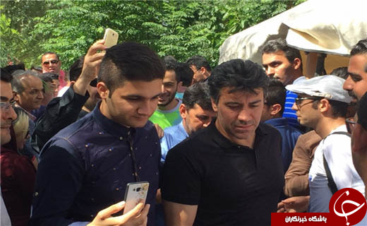 ازدحام جمعیت و آسیب&zwnj;دیدگی رحمتی و طالب&zwnj;لو در سالگرد درگذشت حجازی + عکس