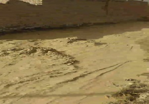 بارش تگرگ سیل به راه انداخت + فیلم