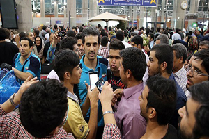 حواشی استقبال از ملی پوشان والیبال+فیلم