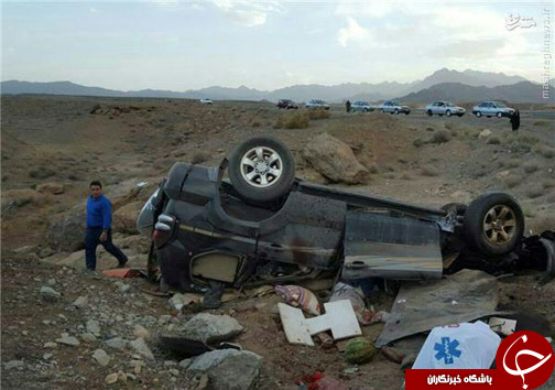 عکس/ واژگونی پرادو با 3 کشته