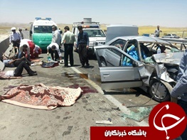 5 کشته و مجروح در حادثه آزاد راه ساوه _ همدان