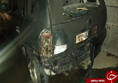 خودروی اُپل آتش گرفت