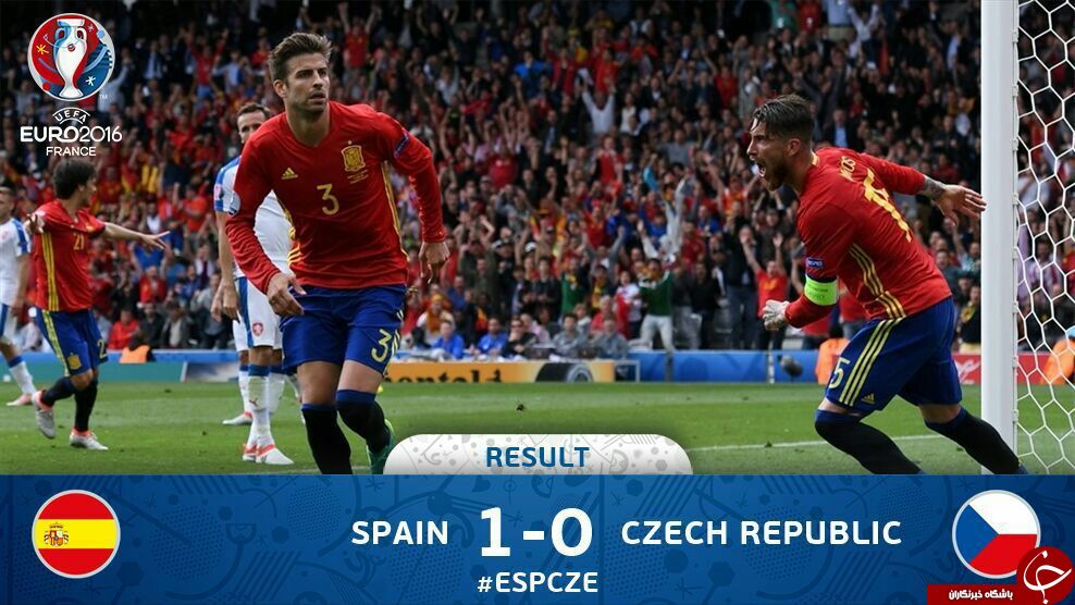 جمهوری چک0 - 1 اسپانیا/ پیروزی سخت مدافع عنوان قهرمانی برابر چک + تصاویر