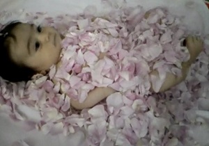 سنت دیرینه گل‌غلطان نوزادان + فیلم