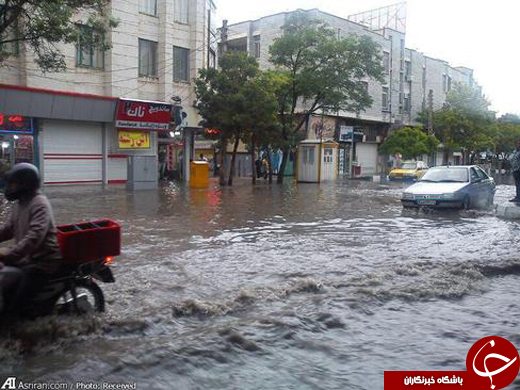 تصاویر کاربران؛ باران و تگرگ در تبریز
