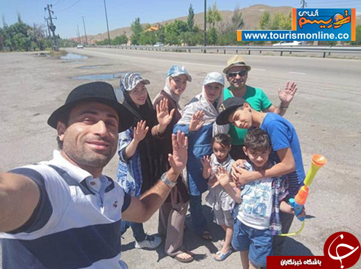 فوتبالیست مطرح ایرانی و خانواده در سفر آذربایجان