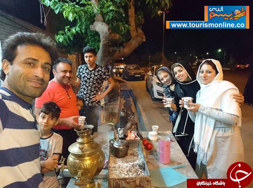 فوتبالیست مطرح ایرانی و خانواده در سفر آذربایجان