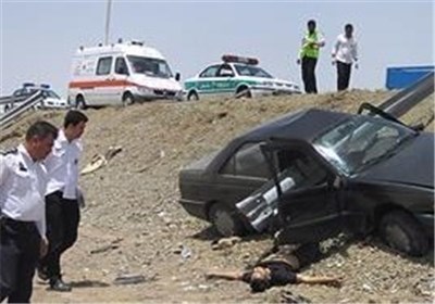 واژگونی مرگبار پژو 405 در جاده نیک شهر- ایران شهر