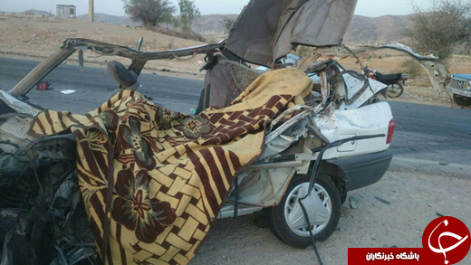 تصادف پراید با کامیون جان چهار عضو یک خانواده را گرفت + تصاویر