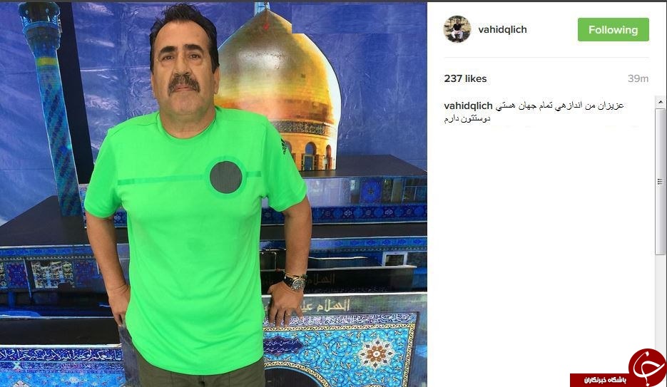 قلیچ در کنار حرم حضرت زینب(س)+عکس