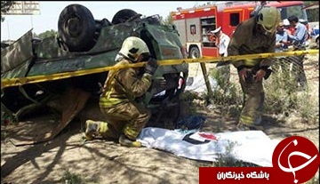 واژگونی خودروی ون در اتوبان تهران-قم/ 3 زن و یک مرد کشته شدند