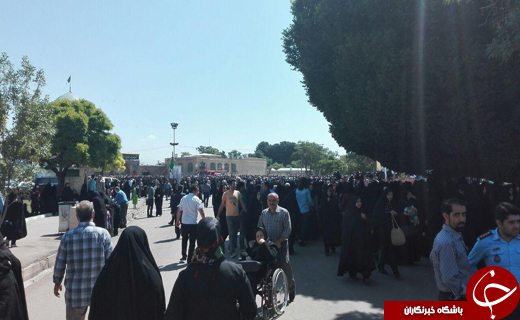 تشییع پیکر همسر شهید سرلشکر بابایی هم اکنون در قزوین+ تصاویر