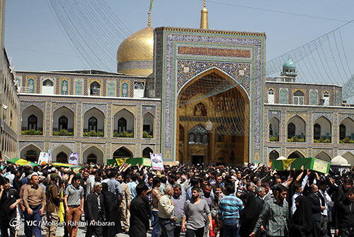 تشییع پیکر مطهر 8شهید مدافع حرم حضرت زینب(ص)-مشهد+ تصویر