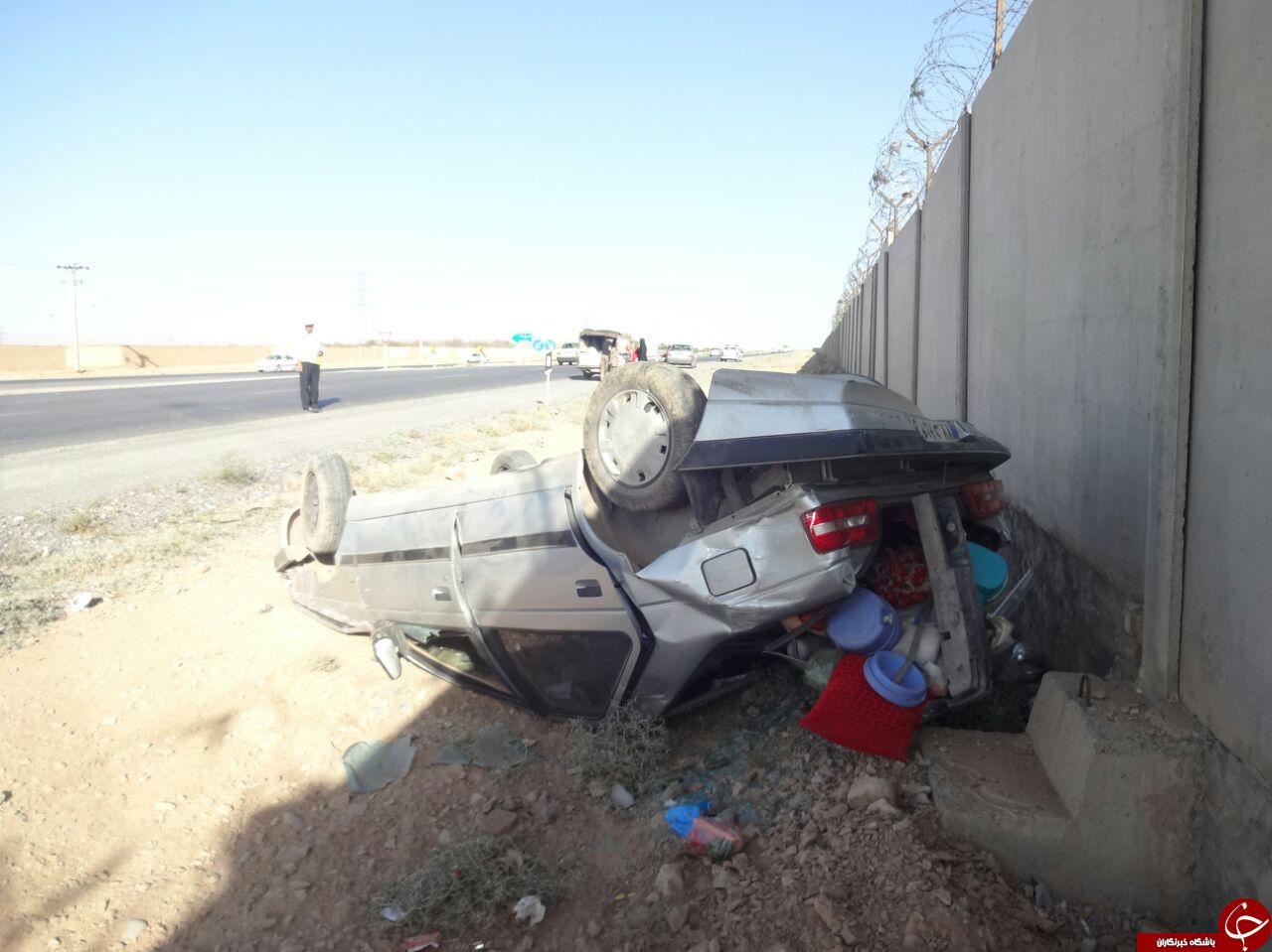 واژگونی پژو پارس حادثه آفرید