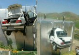 خودرویی که از دیوار وارد خانه ای شد + فیلم