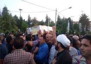 تشییع پیکر مطهر شهید مدافع حرم ‌"قربان نجفی" در گلستان