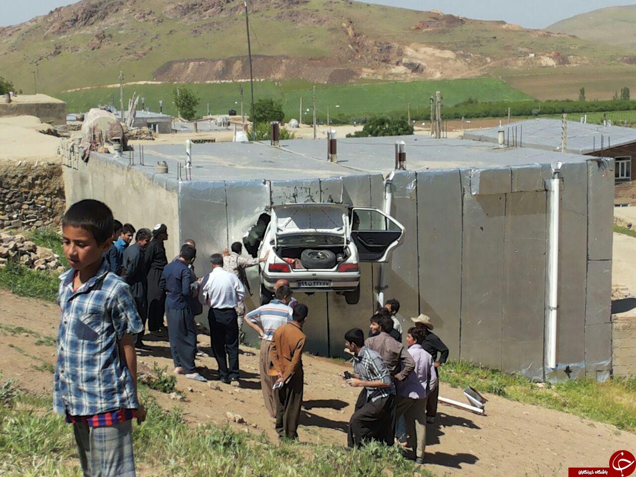 پرواز خودرو در یک حادثه رانندگی نادر + تصاویر