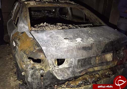 مصدوم شدن یک آتش نشان در آتش سوزی پارکینگ