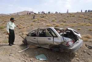 واژگونی مرگبار پراید در محور سلفچگان
