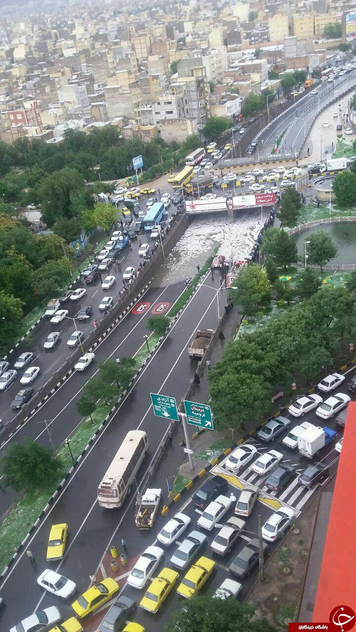 آبگرفتگی باورنکردنی در زیرگذر نظامی + تصاویر
