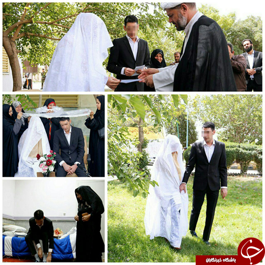 مراسم عقد یک محکوم به قصاص در زندان رجایی&zwnj;شهر برگزار شد+عکس