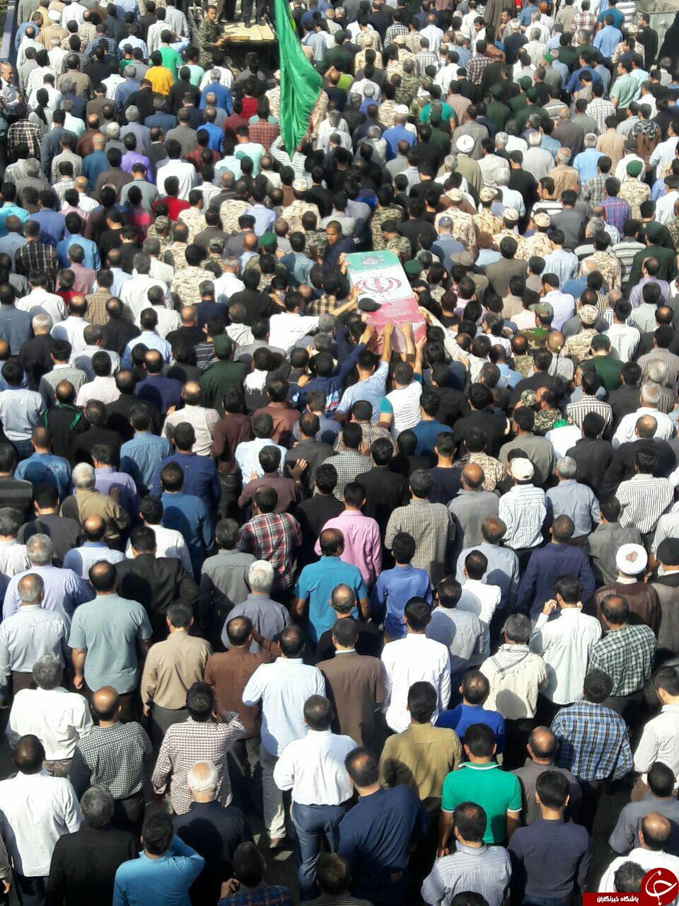 تشییع پیکر شهید مدافع حرم در شهرستان نکا + تصاویر