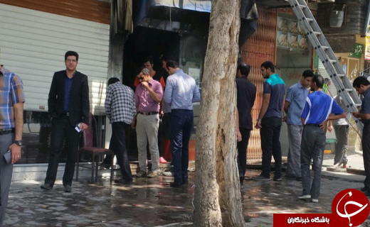 آتش سوزی درمغازه تجهیزات رایانه ای در خرم آباد