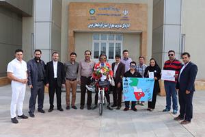 دوچرخه سوار تهرانی حامی دریاچه ارومیه به ارومیه رسید