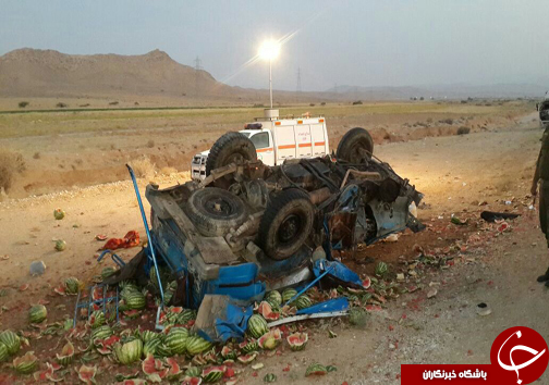 سه کشته و زخمی در تصادف فسا + تصاویر