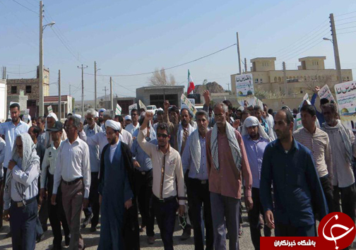 مومنان هرمزگانی فریاد حمایت از فلسطین را سردادند