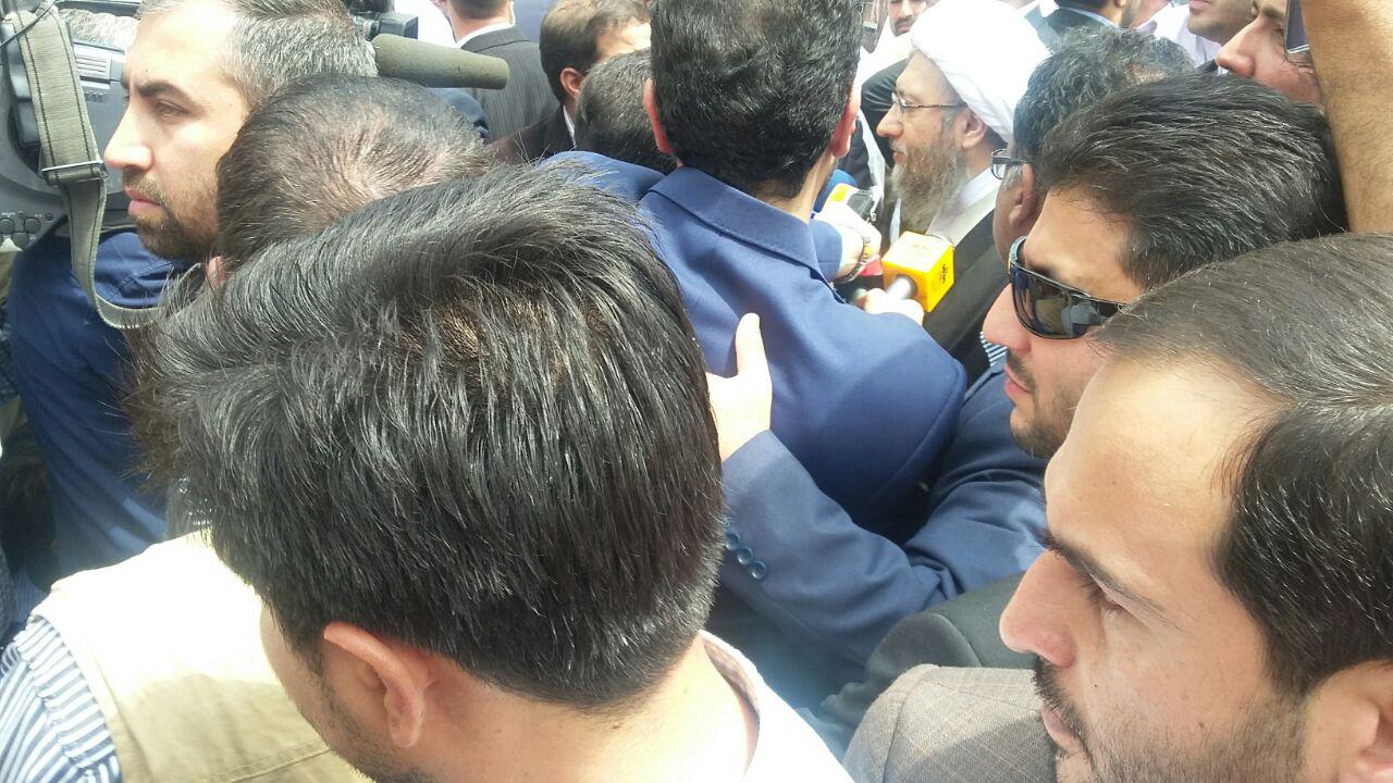 حضور آیت الله آملی لاریجانی در راهپیمایی روز قدس