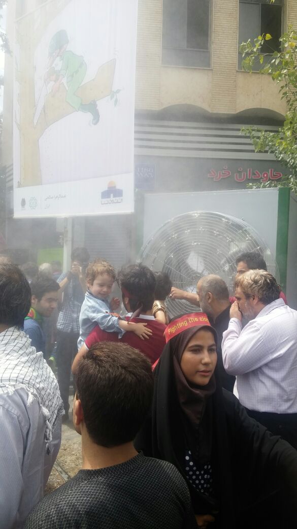 دستگاه خنک‌کننده عجیب در راهپیمایی روز قدس + تصویر