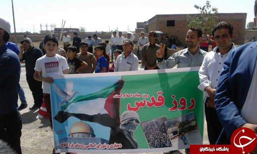 به آتش کشیدن پرچم آمریکا و اسرائیل در مرگنلر + تصاویر