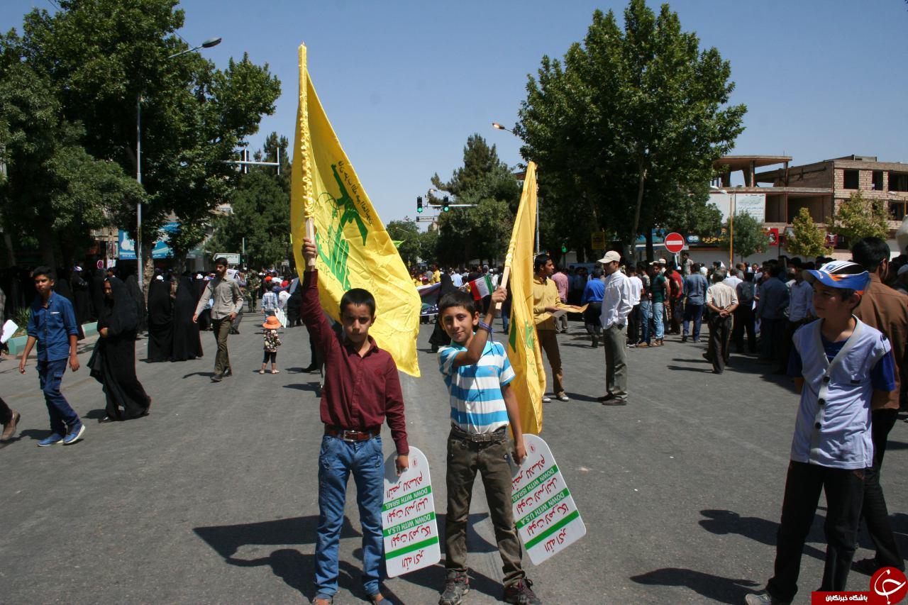 شرکت گسترده مردم روزه دار نیشابور در راهپیمایی روز جهانی قدس+تصویر