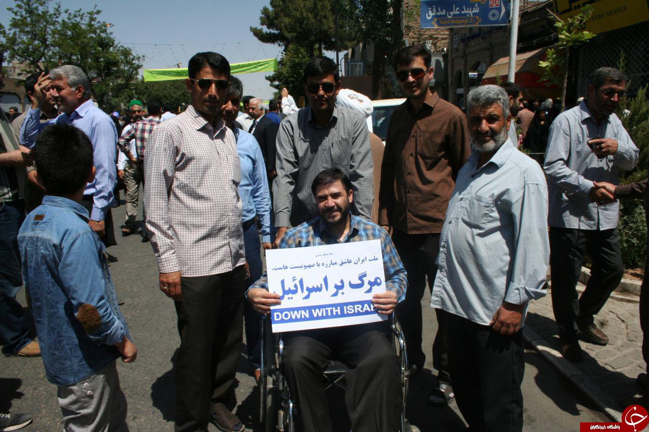 شرکت گسترده مردم روزه دار نیشابور در راهپیمایی روز جهانی قدس+تصویر