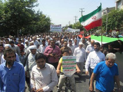جلوه هایی ویژه از راه پیمایی امروز گلستانی ها در حمایت از قدس شریف+ تصاویر