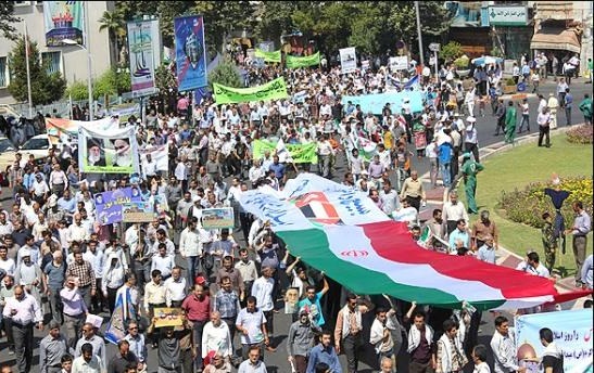 بیانیه راهپیمایان کرمانی درروز قدس